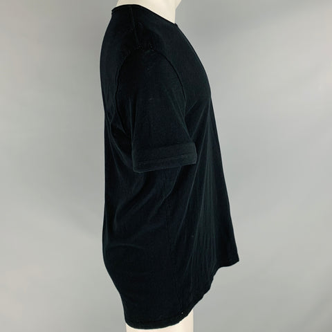 ALLSAINTS Size XL Black Jersey Crew-Neck T-shirt