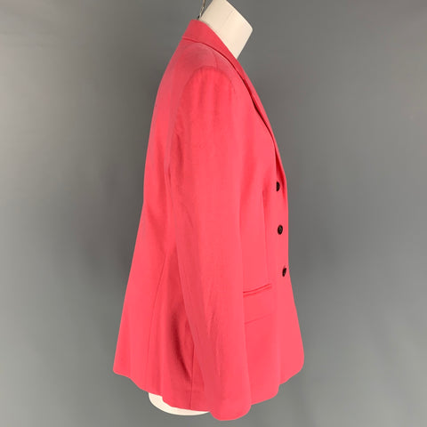 FERAUD Size 12 Pink Cashmere Notch Lapel Jacket Blazer