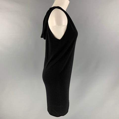 NO NAME Talla S/M Vestido negro de cachemira y seda