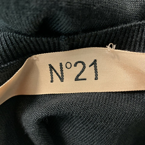 Nº21 Talla M Jersey Sin Mangas De Punto De Algodón Y Seda Negro
