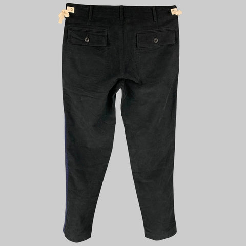 KENNETH FIELD Size M Black Navy Stripe Cotton Casual Pants