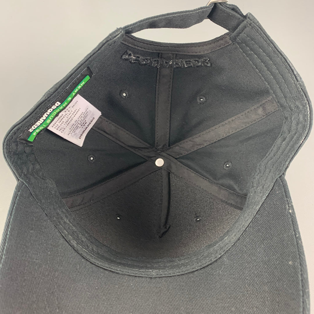 DSQUARED2 Gorra de lona negra Mert &amp; Marcus 1994