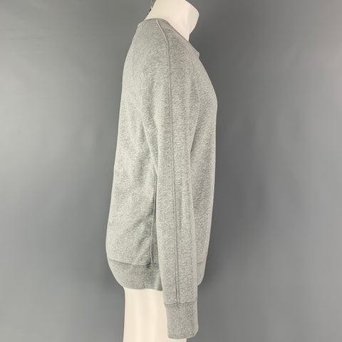 REIGNING CHAMP Size M Gray Solid Cotton Crew-Neck Pullover
