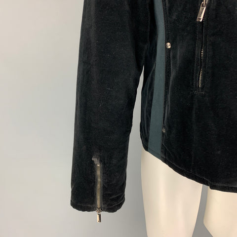 EMPORIO ARMANI Size S Black Cotton Zip Up Jacket
