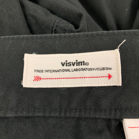 VISVIM Size L Black Cotton Zip Fly Carroll Trouser Pants