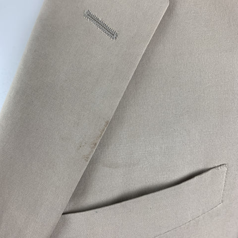PRADA Size 38 Khaki Beige Cotton Blend Notch Lapel Sport Coat