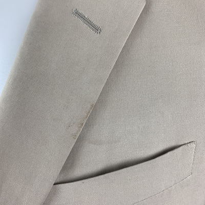 PRADA Size 38 Khaki Beige Cotton Blend Notch Lapel Sport Coat