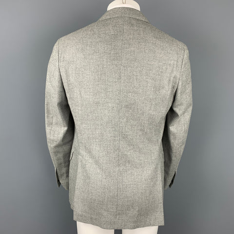 BRUNELLO CUCINELLI Size 38 Grey Wool Blend Peak Lapel Sport Coat
