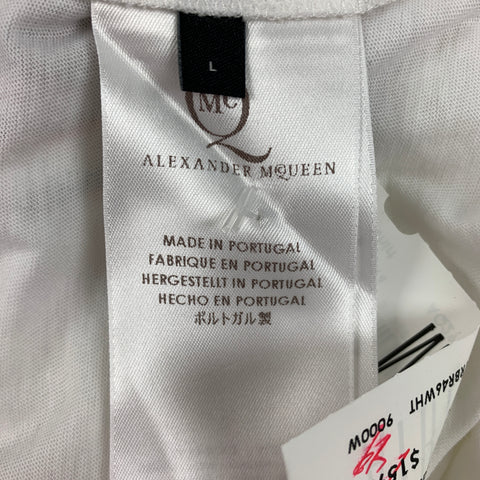 MCQ by ALEXANDER MCQUEEN Size L White Red Graphic Cotton T-shirt