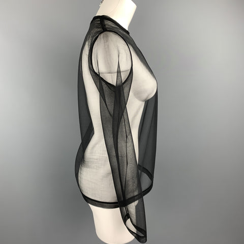 JUNYA WATANABE Taille M Pull à col rond en polyester maille noire