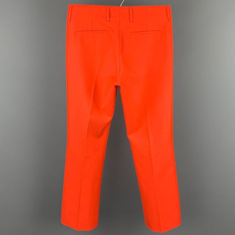 ACNE STUDIOS Size 32 Orange Cotton / Polyester Raw Edge Casual Pants