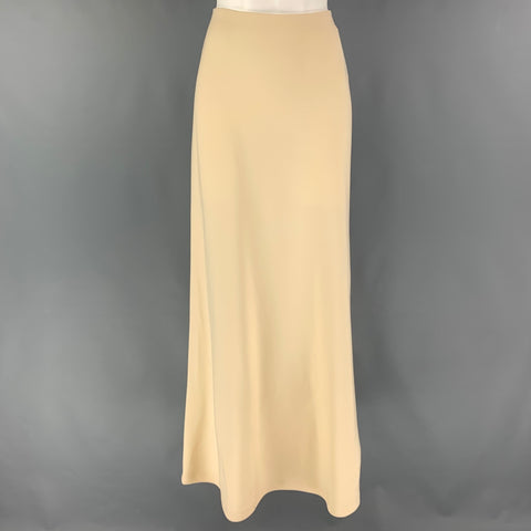 Colección RALPH LAUREN Talla 10 Falda larga acampanada de lana color crema