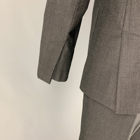 EMPORIO ARMANI Size 36 Charcoal Wool Peak Lapel Suit