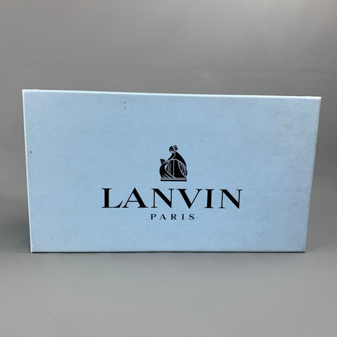 LANVIN Size 10 Black Mixed Materials Nylon Lace Up Sneakers
