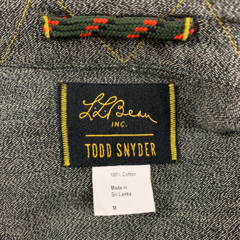 TODD SNYDER x L.L. BEAN Size M Tan White Plaid Cotton Patch Pockets Long Sleeve Shirt