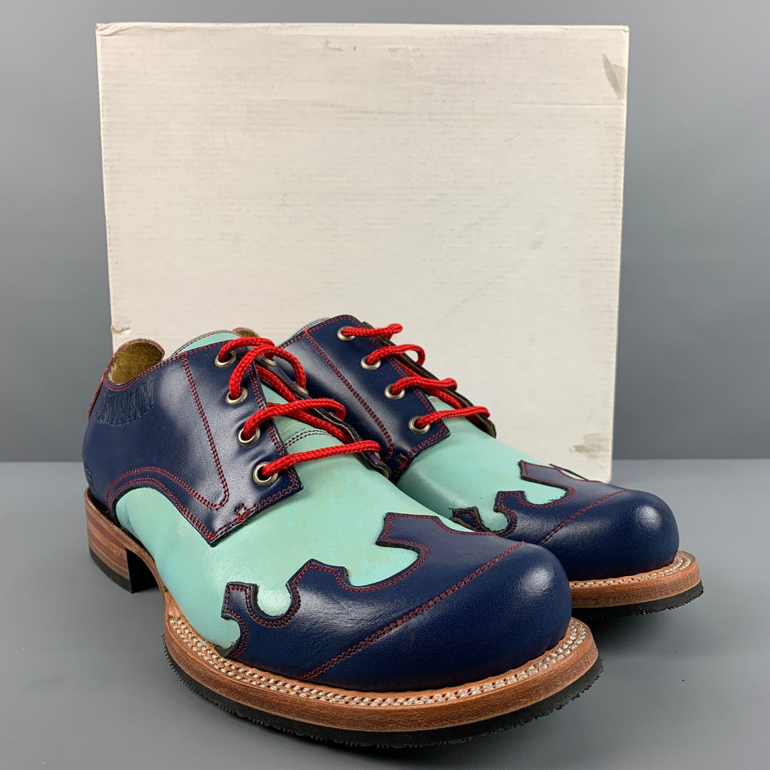 JOHN FLUEVOG Size 10 Blue Navy Leather Lace Up Shoes