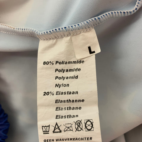 WALTER VAN BEIRENDONCK FW17 Size L Blue Graphic Nylon Jersey Bike Top