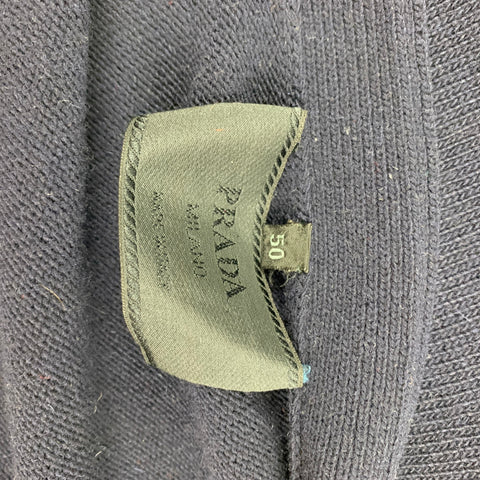 PRADA Size M Navy Wool Cashmere Buttoned Cardigan