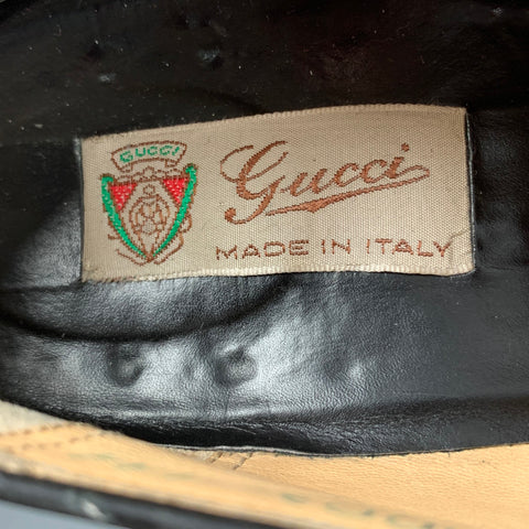 GUCCI Taille 9,5 Chaussures à lacets noires
