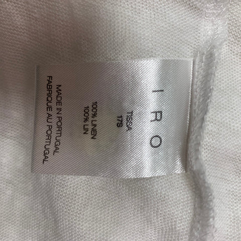 IRO Tissa Size XS White Solid Linen Sleeveless Tank Top
