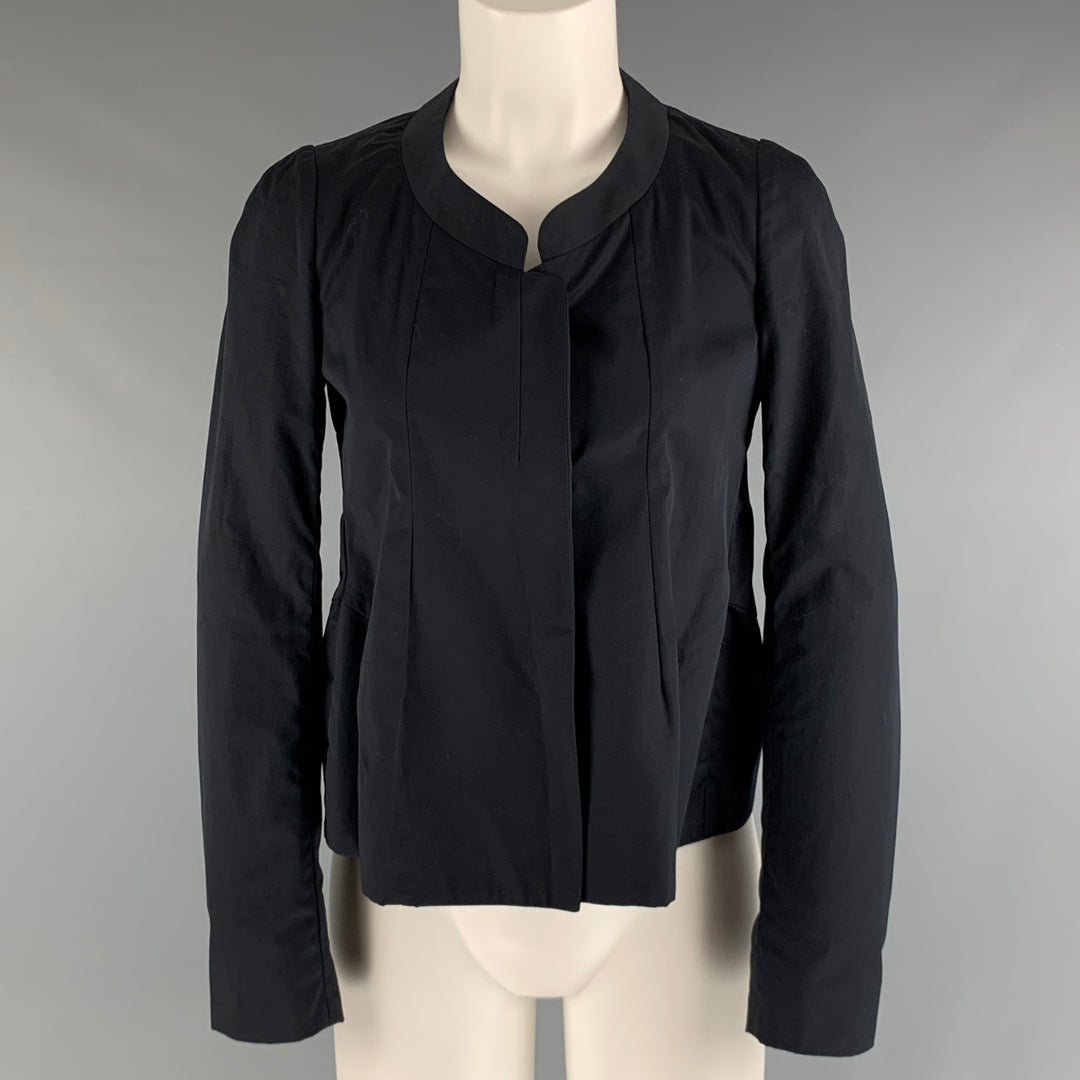 MARNI Size 2 Black Cotton A-Line Jacket