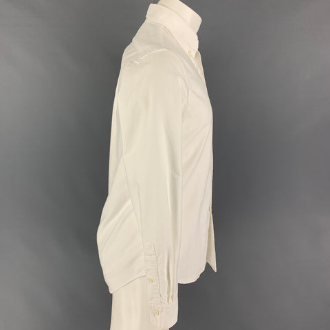 RALPH LAUREN Size S White Cotton Button Down Long Sleeve Shirt