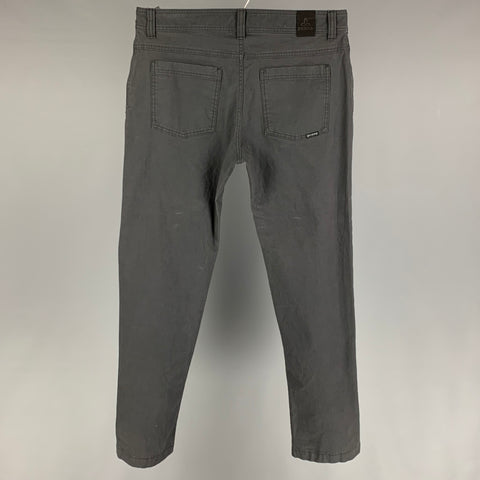 PRANA Talla 34 Pantalones casuales rectos de algodón gris