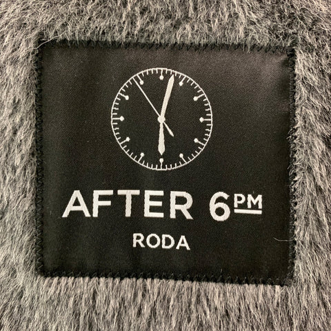 AFTER 6pm RODA Size 44 Grey Textured Wool Blend Single breasted Sport Coat