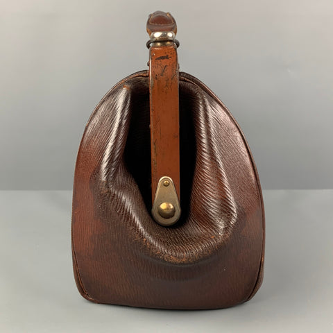 Sac docteur en cuir vieilli marron VINTAGE