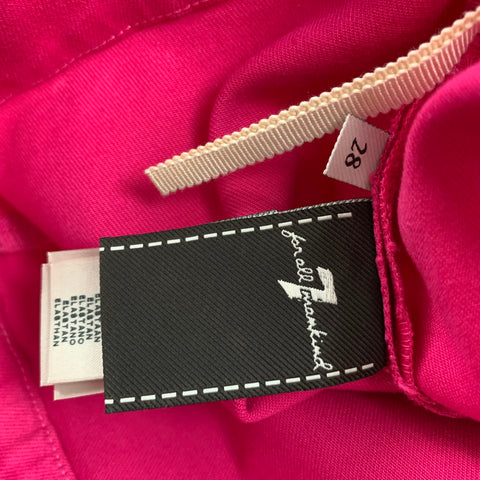 GIAMBATTISTA VALLI x 7 FOR ALL MANKIND Size 28 Pink Cotton Side Zipper Casual Pants