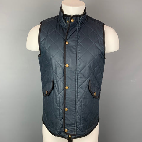TOVAR Chaleco con broches de algodón recubierto acolchado azul marino Talla M