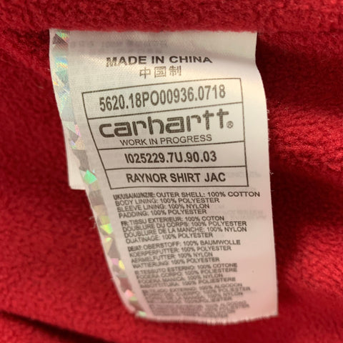 CARTHARTT Size XL Green Red Blackwatch Plaid Cotton Worker Jacket