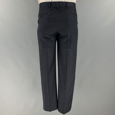 PAUL SMITH Size 42 Navy Wool Silk Notch Lapel Suit