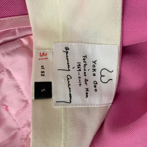OPENING CEREMONY x YOKO ONO Limited Edition Size S Pink & Black Applique Wool Zip Fly Dress Pants
