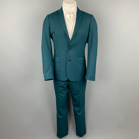 PAUL SMITH Soho Fit Size 38 Regular Forest Green Wool Notch Lapel Sport Coat