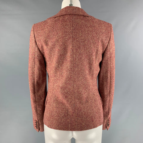 PIAZZA SEMPIONE Talla 6 Blazer de lana y lycra color crema burdeos