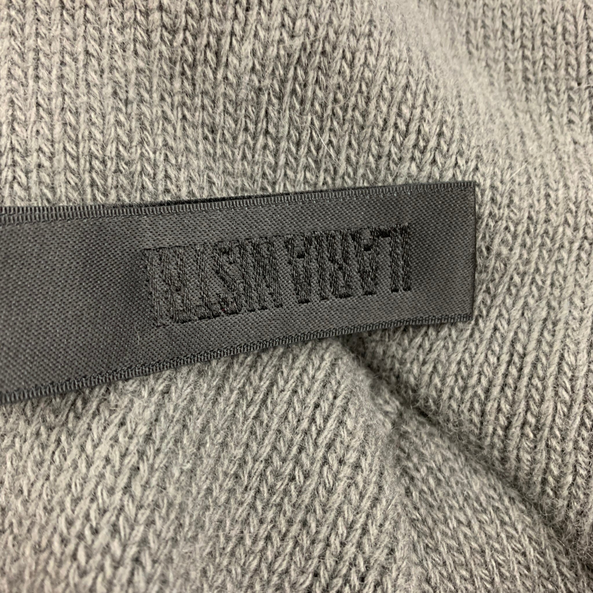 ILARIA NISTRI Size 4 Taupe Merino Wool Angora Mixed Fabrics Lamb