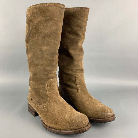 Botas hasta la rodilla sin cierres de piel de oveja color topo talla 7,5 de NDC