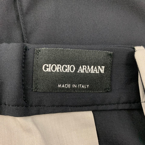 GIORGIO ARMANI Size 34 Navy Wool Blend Elastic Waistband Dress Pants