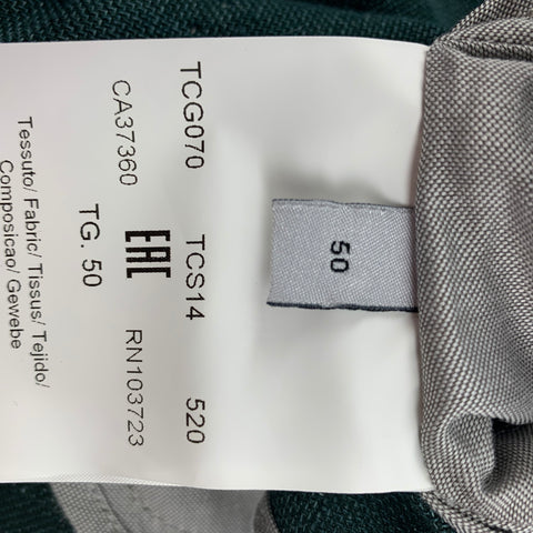 ARMANI COLLEZIONI Size 40 Green Cotton / Linen Notch Lapel Sport Coat