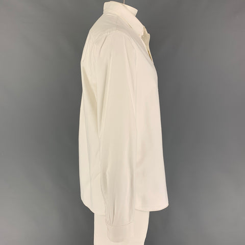 TODD SNYDER Size XL White Cotton Button Down Long Sleeve Shirt