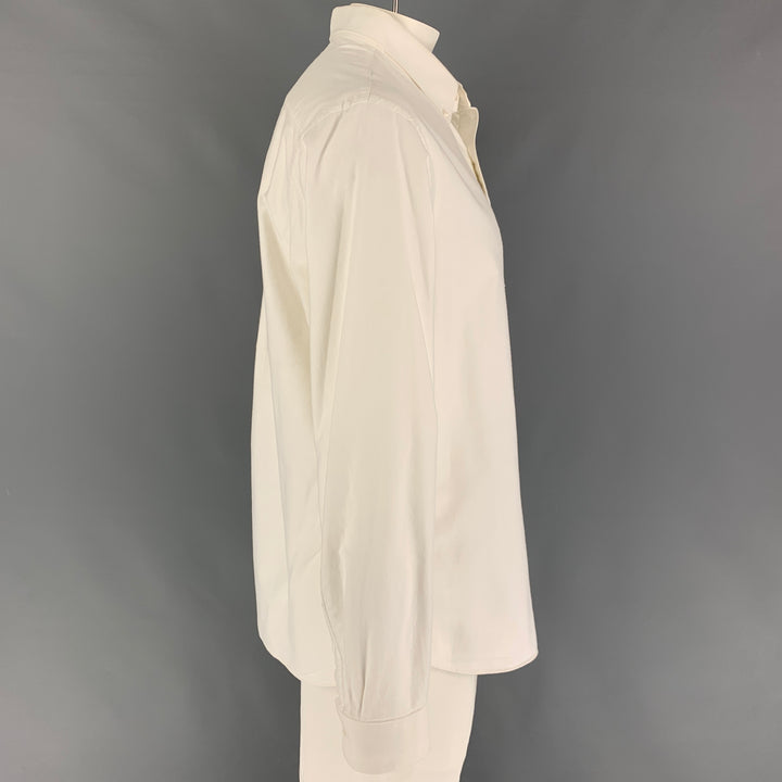 TODD ​​SNYDER Taille XL Chemise à manches longues boutonnée en coton blanc