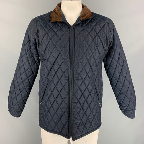 PAUL STUART Size 40 Red & Navy Polyester / Cotton Double Jacket