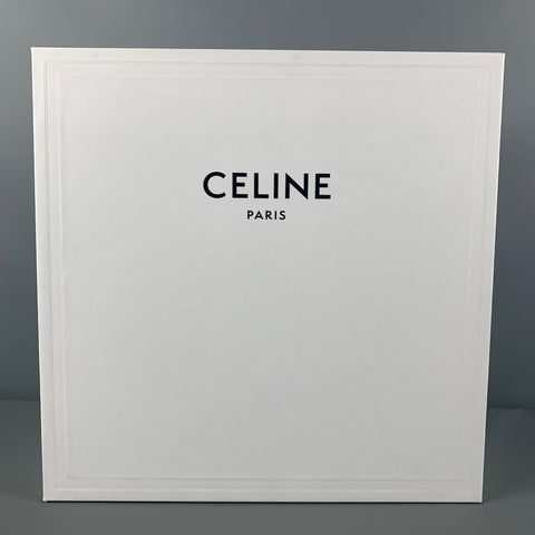 CELINE Spring 22 Size 10 Black White Leather Bulky Sandal 45