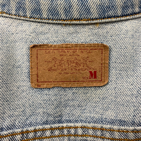LEVI'S Star Wars Limited Edition Size 38 Blue Chewbacca Embroidery Denim Trucker Jacket