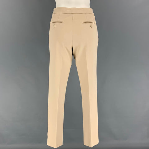 RALPH LAUREN Black Label Talla M Pantalón de vestir en mezcla de viscosa beige