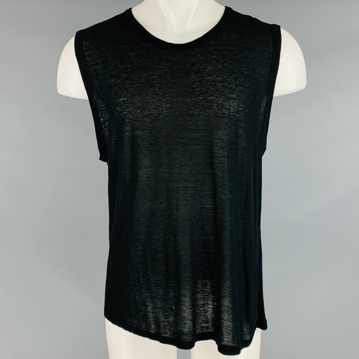 ALEXANDER WANG Size M Black Jersey Sleeveless T-shirt