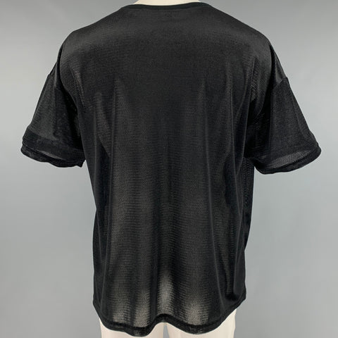 SASQUATCHfabrix Size XL Black Mesh Polyester Short Sleeve T-shirt
