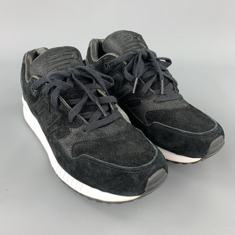 NEW BALANCE Reigning Champ Size 11.5 Black Suede Lace Up Sneakers