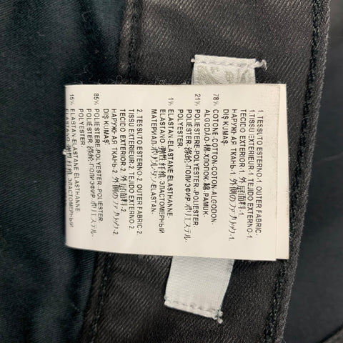VERSACE COLLECTION Size 34 Black Mixed Materials Cotton Blend Casual Pants